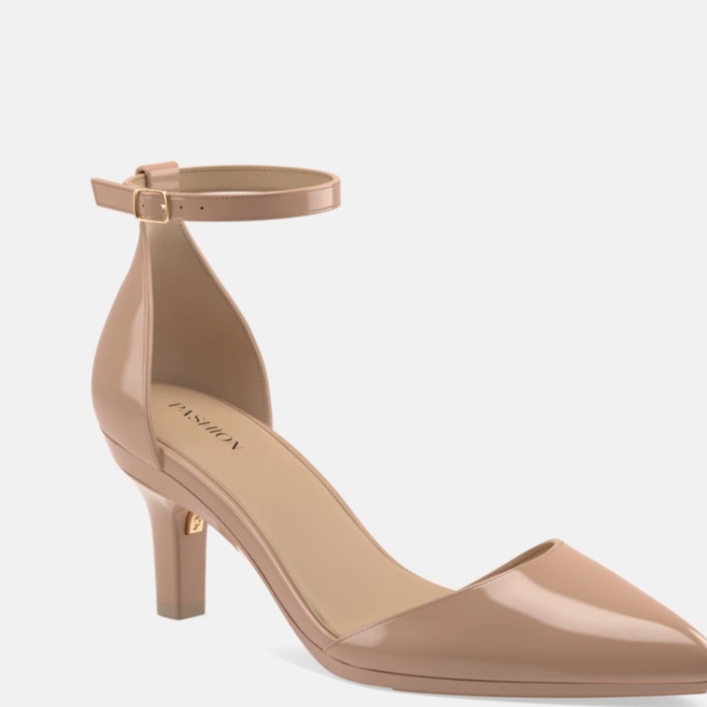 Pashion Footwear The D'Orsay - Latte Patent + Stiletto Heel Kit 3 Latte